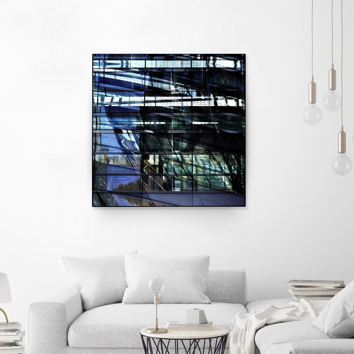 Urban Distortion I by Jean-François Dupuis on GIANT ART - blue city scene superposition