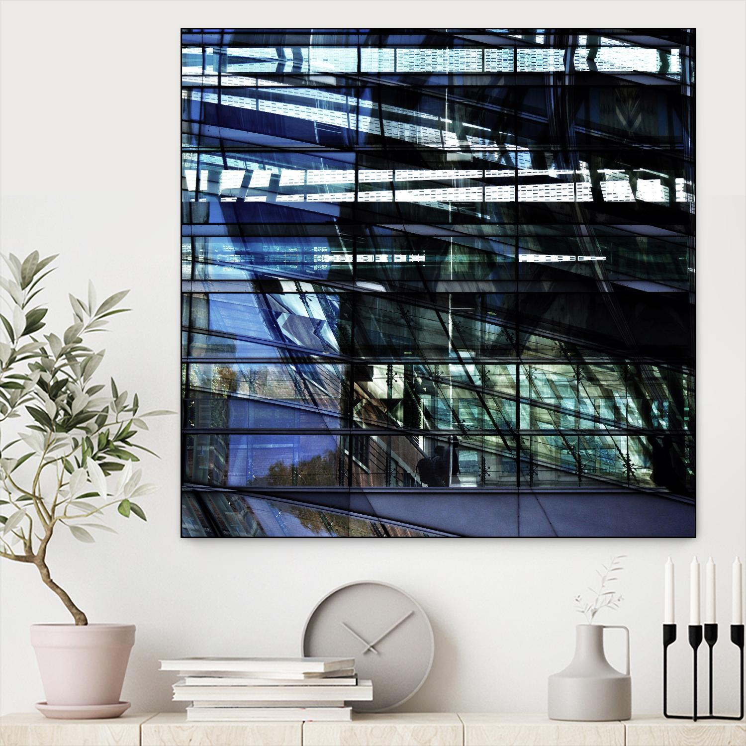 Urban Distortion I by Jean-François Dupuis on GIANT ART - blue city scene superposition