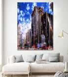 Urban Distortion V by Jean-François Dupuis on GIANT ART - blue city scene rue