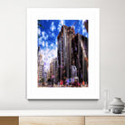 Urban Distortion V by Jean-François Dupuis on GIANT ART - blue city scene rue