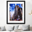 Urban Distortion V by Jean-François Dupuis on GIANT ART - blue city scene rue