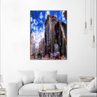 Urban Distortion V by Jean-François Dupuis on GIANT ART - blue city scene rue