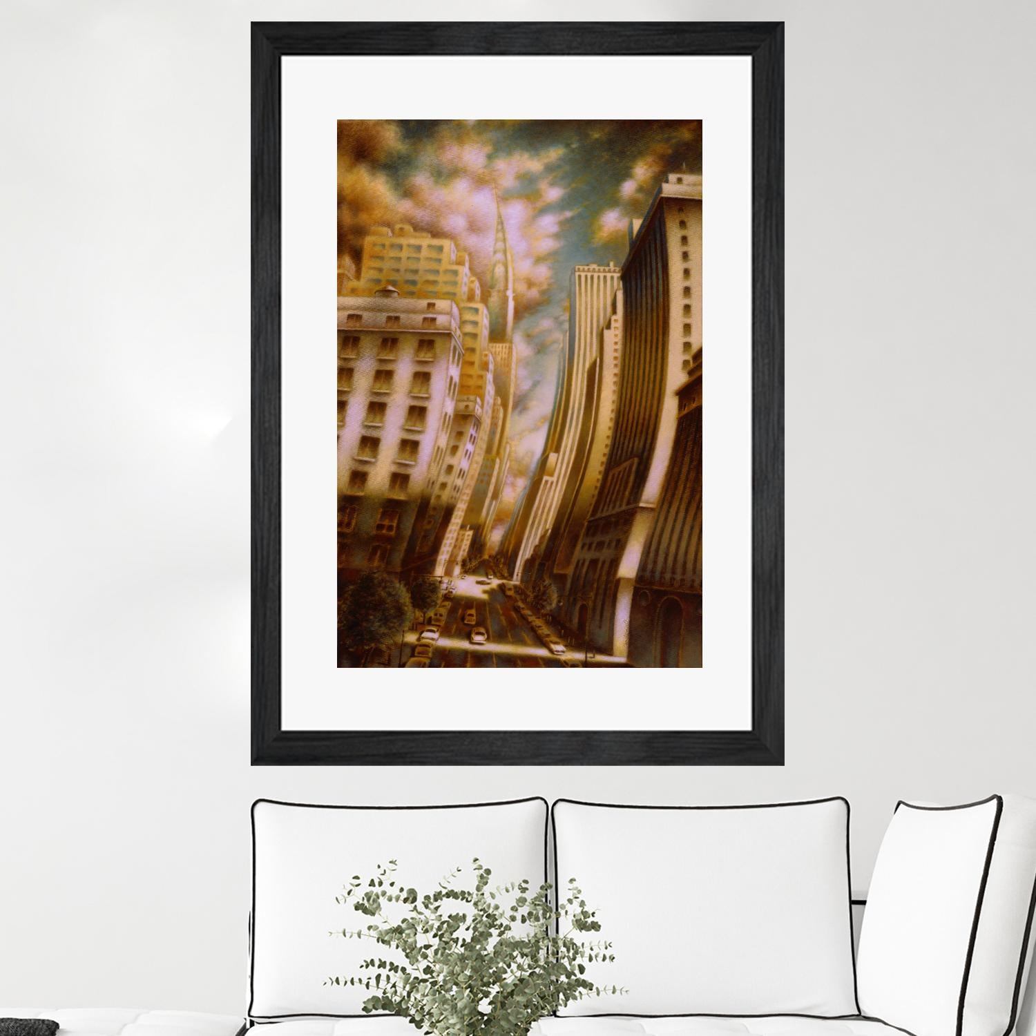 Le Caniveau des ombres fluides by Alain Cardinal on GIANT ART - gold architecture down town