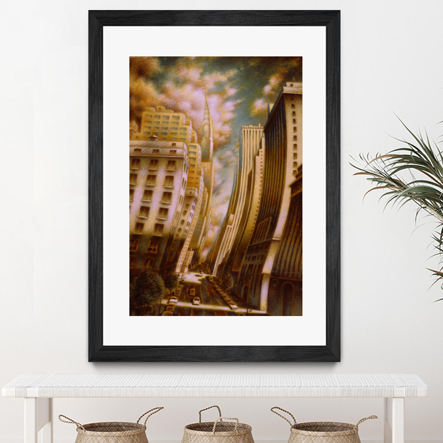 Le Caniveau des ombres fluides by Alain Cardinal on GIANT ART - gold architecture down town