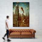 Verticale relative by Alain Cardinal on GIANT ART - gold whimsical mouettes