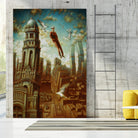 Verticale relative by Alain Cardinal on GIANT ART - gold whimsical mouettes