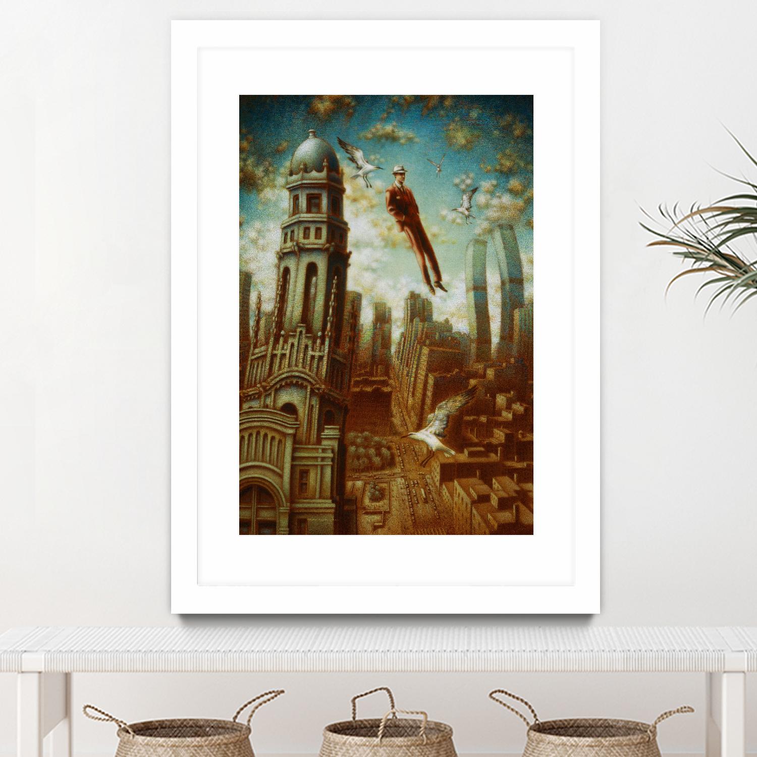 Verticale relative by Alain Cardinal on GIANT ART - gold whimsical mouettes