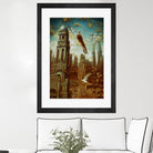 Verticale relative by Alain Cardinal on GIANT ART - gold whimsical mouettes