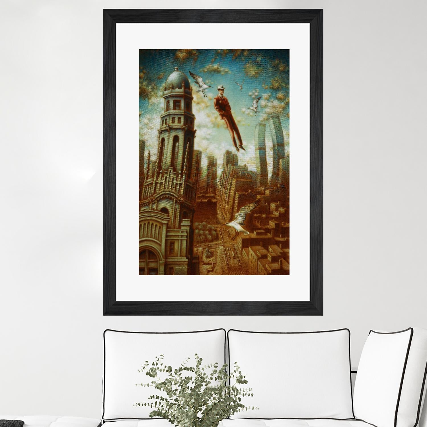 Verticale relative by Alain Cardinal on GIANT ART - gold whimsical mouettes