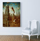 Verticale relative by Alain Cardinal on GIANT ART - gold whimsical mouettes