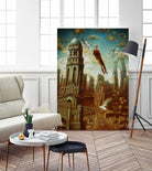 Verticale relative by Alain Cardinal on GIANT ART - gold whimsical mouettes