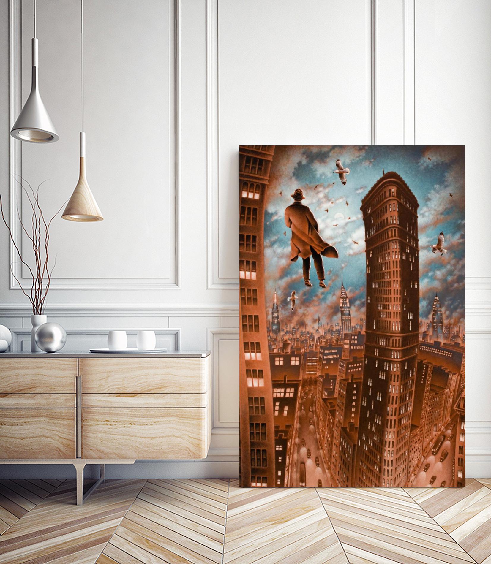 Empire d'argile by Alain Cardinal on GIANT ART - beige whimsical la nuit