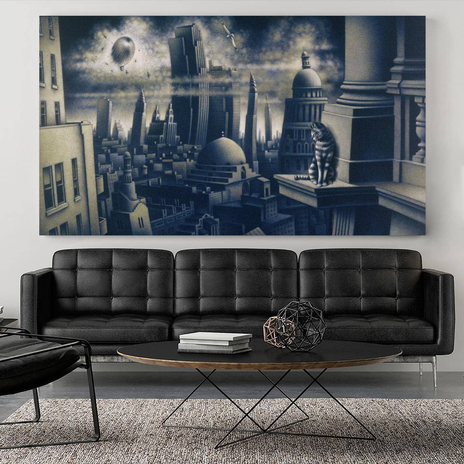 Chat de Cheshire by Alain Cardinal on GIANT ART - black whimsical imaginaire