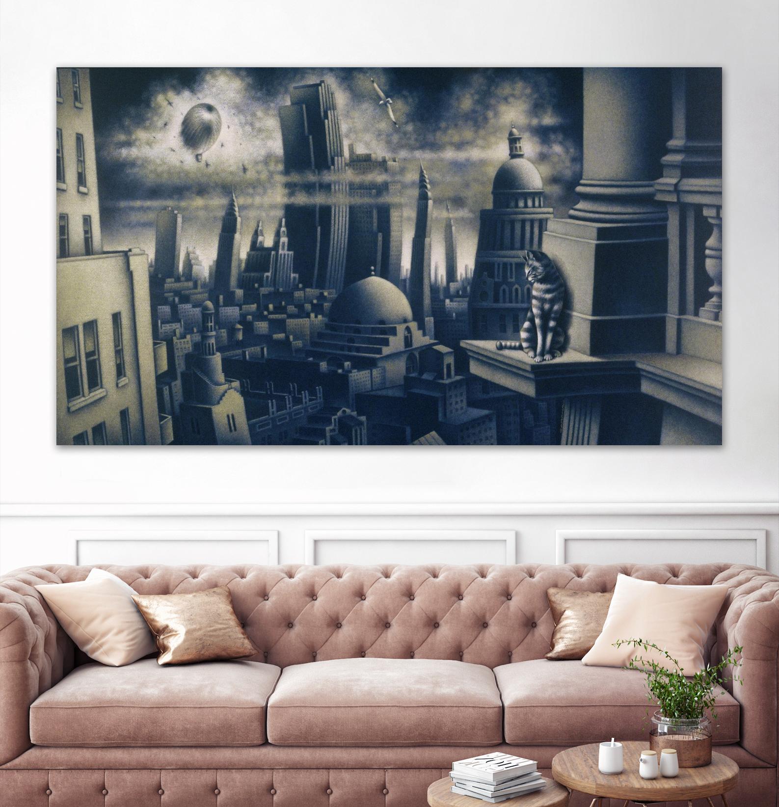 Chat de Cheshire by Alain Cardinal on GIANT ART - black whimsical imaginaire