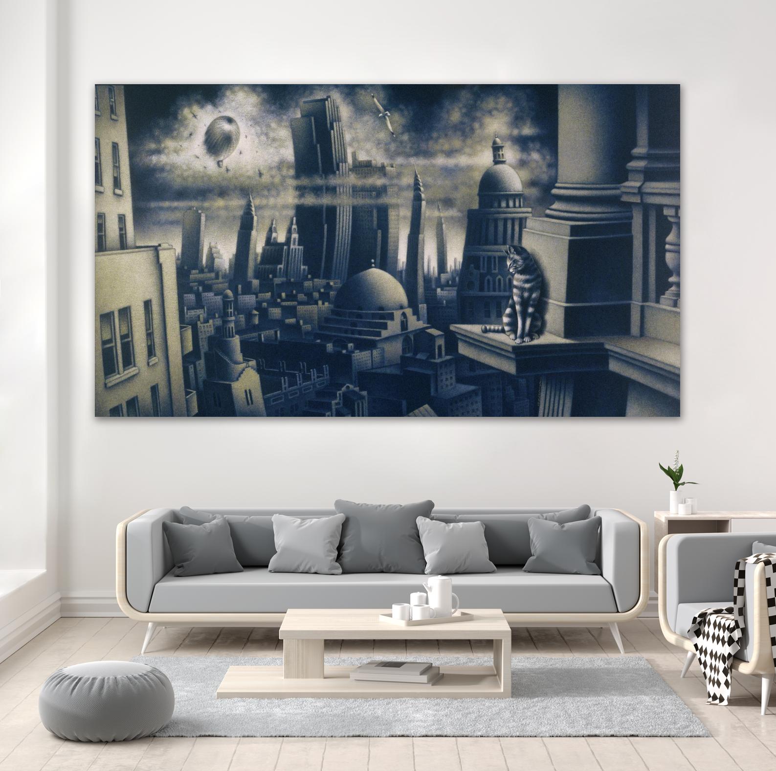 Chat de Cheshire by Alain Cardinal on GIANT ART - black whimsical imaginaire