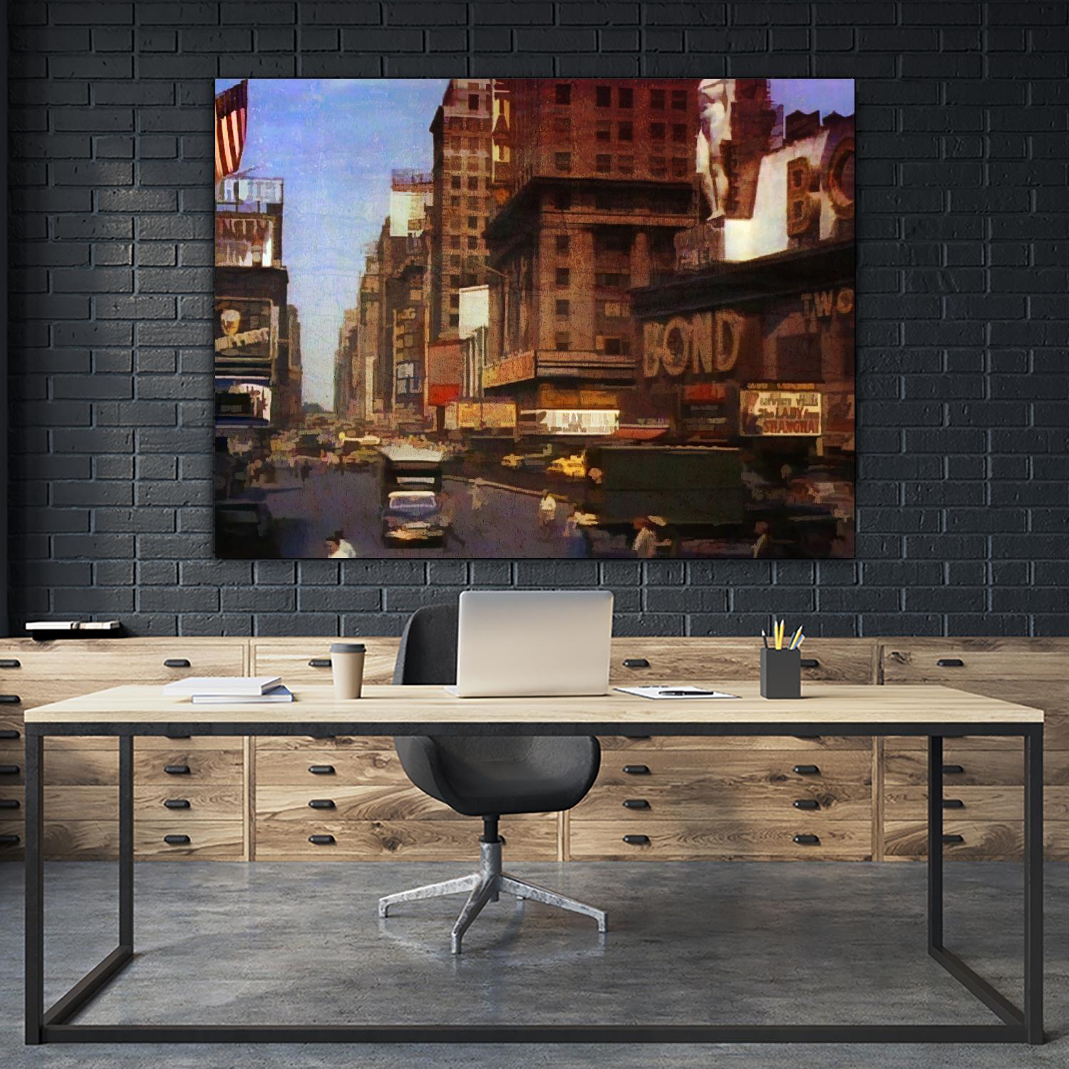 New York 1949 - 9 by Jean-François Dupuis on GIANT ART - beige architecture automobile