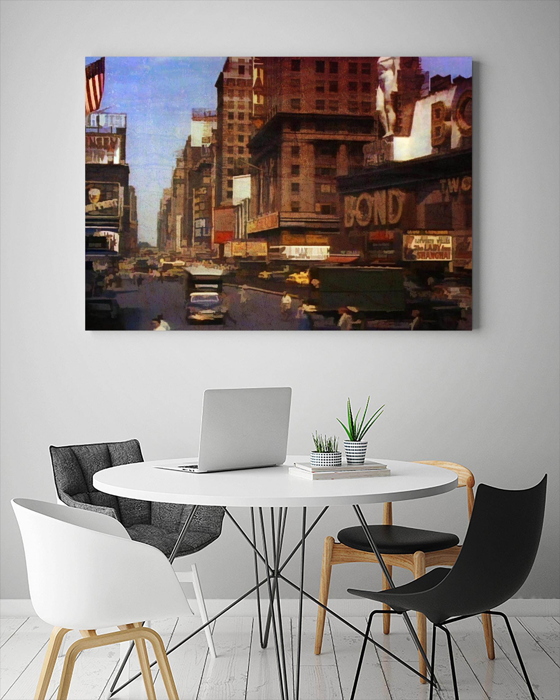 New York 1949 - 9 by Jean-François Dupuis on GIANT ART - beige architecture automobile