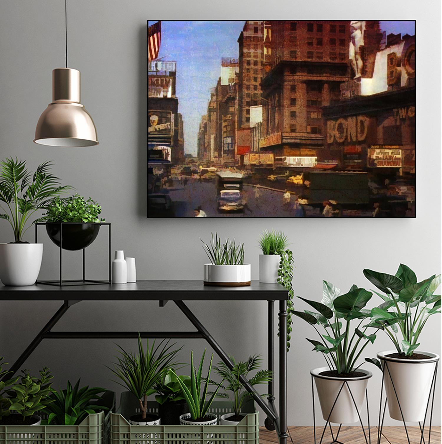 New York 1949 - 9 by Jean-François Dupuis on GIANT ART - beige architecture automobile