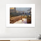 New York 1949 - 4 by Jean-François Dupuis on GIANT ART - beige city scene wagon