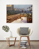 New York 1949 - 4 by Jean-François Dupuis on GIANT ART - beige city scene wagon