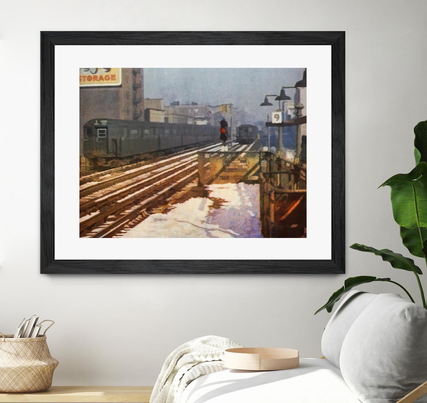 New York 1949 - 4 by Jean-François Dupuis on GIANT ART - beige city scene wagon