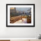 New York 1949 - 4 by Jean-François Dupuis on GIANT ART - beige city scene wagon