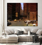 New York 1949 - 2 by Jean-François Dupuis on GIANT ART - beige city scene ouvriers