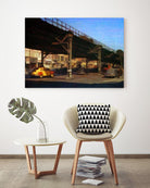 New York 1949 - 1 by Jean-François Dupuis on GIANT ART - blue city scene pont