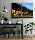 New York 1949 - 1 by Jean-François Dupuis on GIANT ART - blue city scene pont