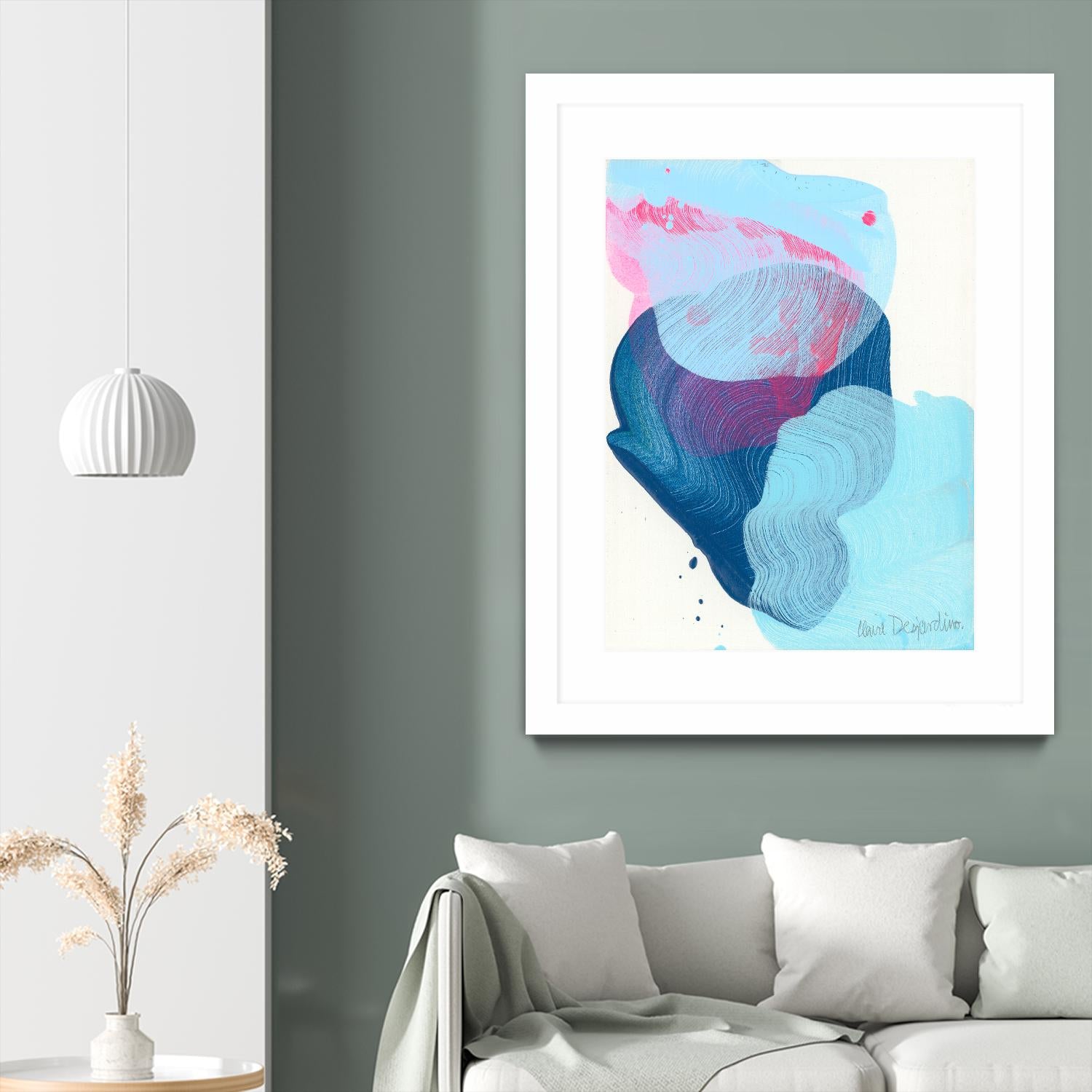 Along the shore 02 by Claire Desjardins on GIANT ART - pink abstract canadian