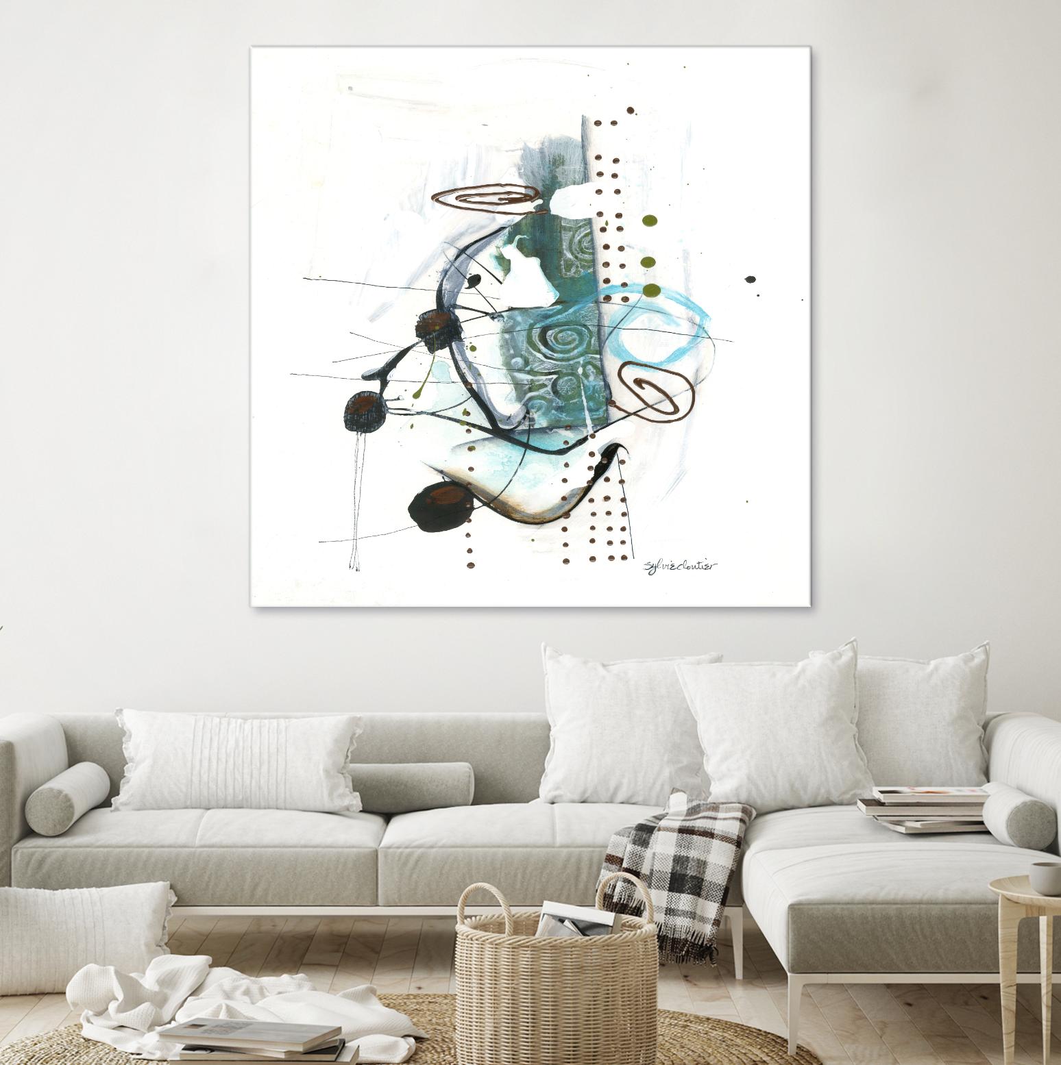 Remplir le paysage I by Sylvie Cloutier on GIANT ART - blue abstract
