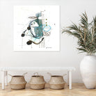 Remplir le paysage I by Sylvie Cloutier on GIANT ART - blue abstract