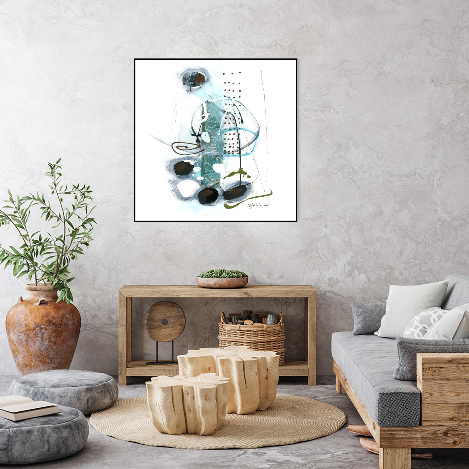 Remplir le paysage II by Sylvie Cloutier on GIANT ART - blue abstract