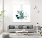 Remplir le paysage IV by Sylvie Cloutier on GIANT ART - blue abstract
