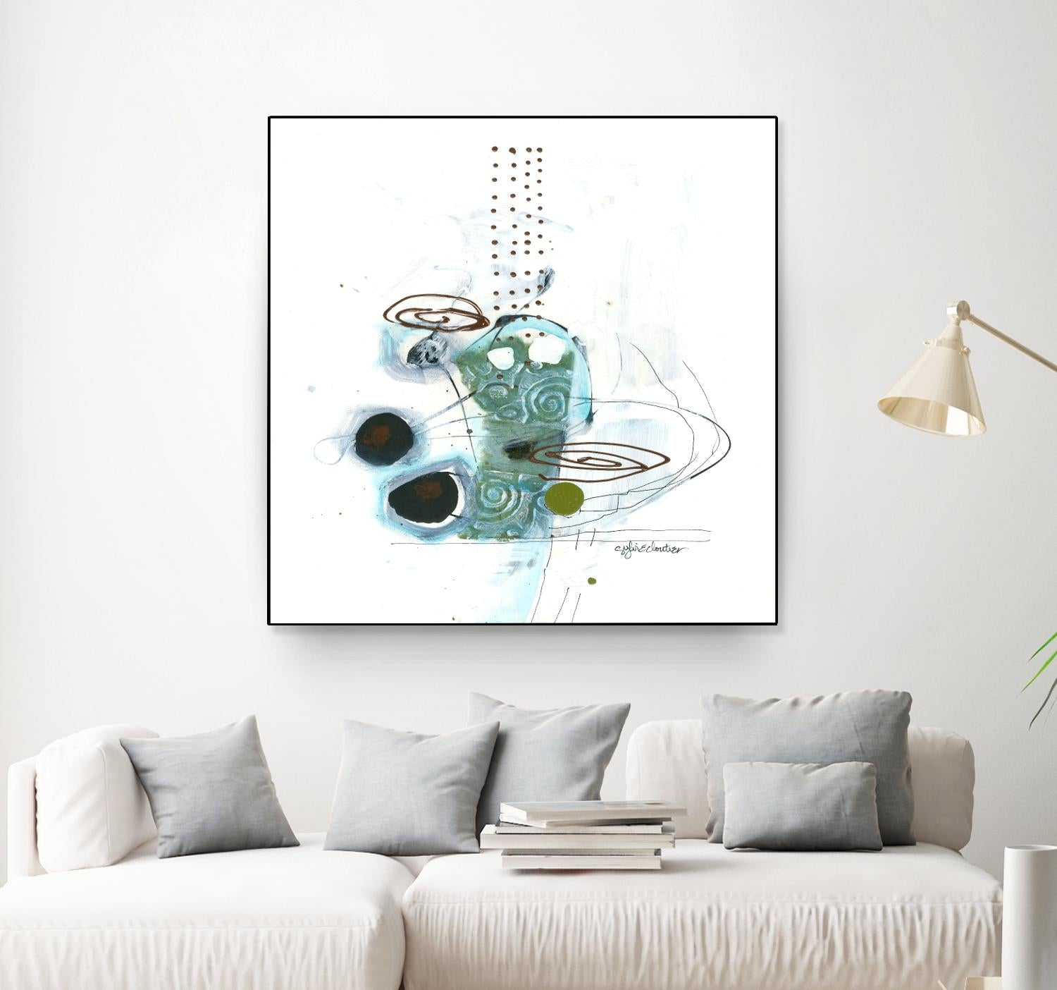 Remplir le paysage IV by Sylvie Cloutier on GIANT ART - blue abstract