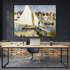 La scéne à Argenteuil by Auguste Renoir on GIANT ART - beige masters sail boat