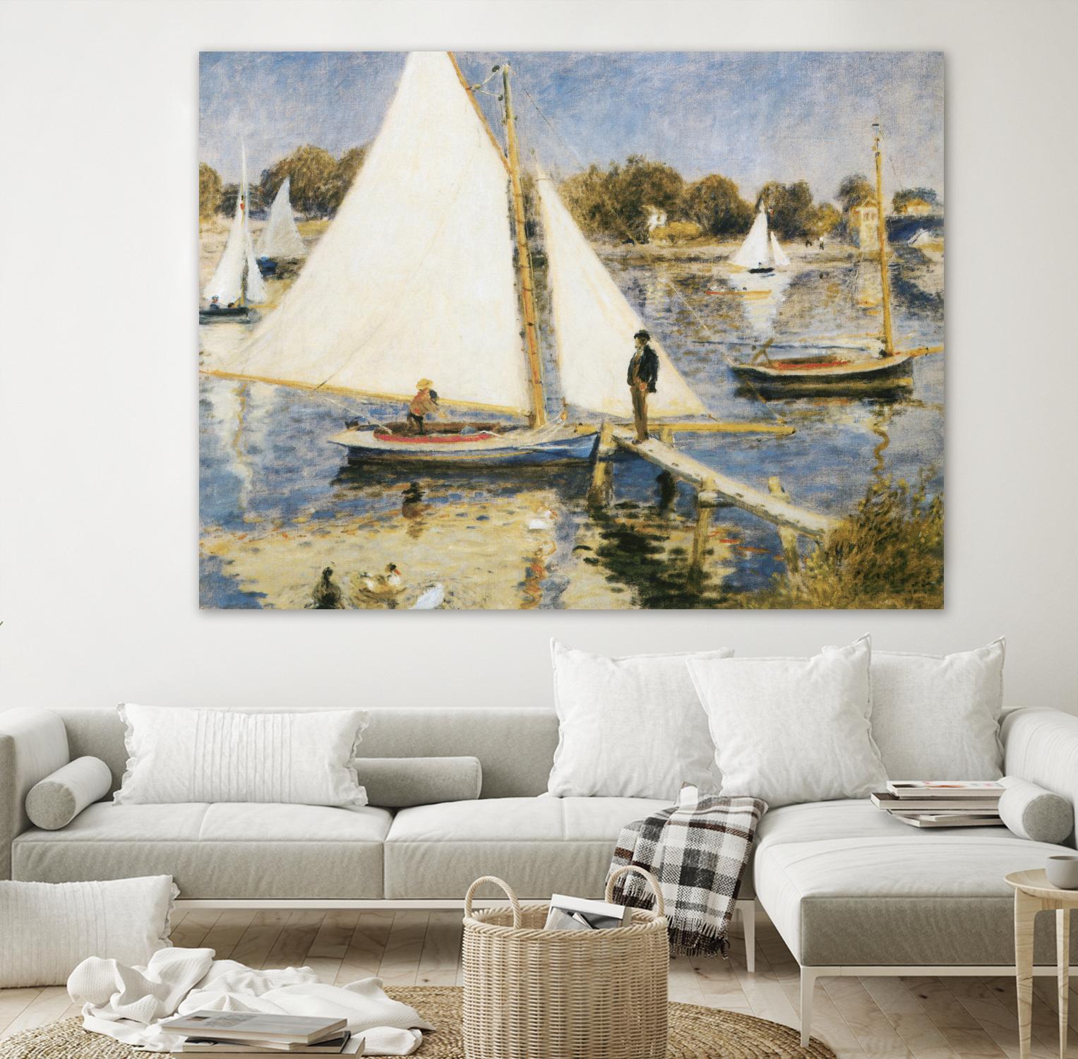 La scéne à Argenteuil by Auguste Renoir on GIANT ART - beige masters sail boat