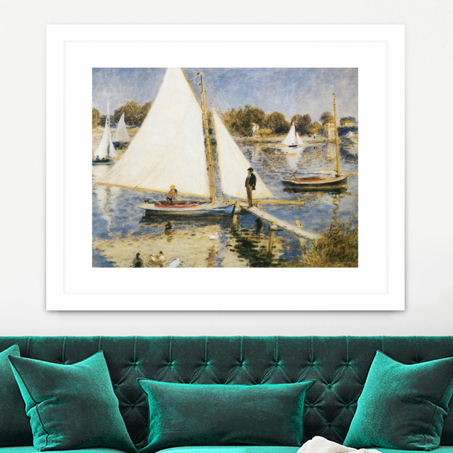 La scéne à Argenteuil by Pierre-Auguste Renoir on GIANT ART - beige masters sail boat