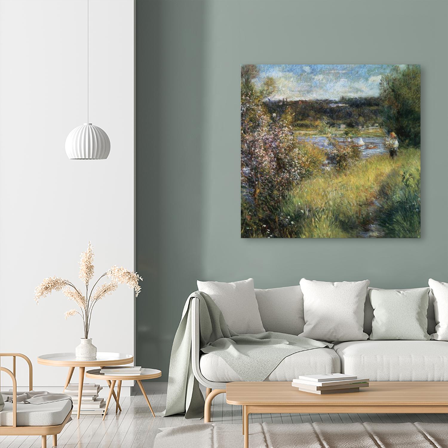 La Seine à Chatou by Pierre-Auguste Renoir on GIANT ART - green masters