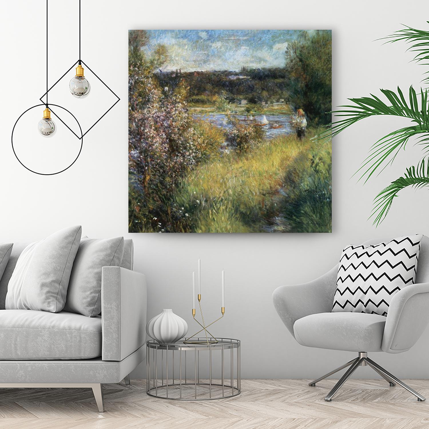 La Seine à Chatou by Pierre-Auguste Renoir on GIANT ART - green masters