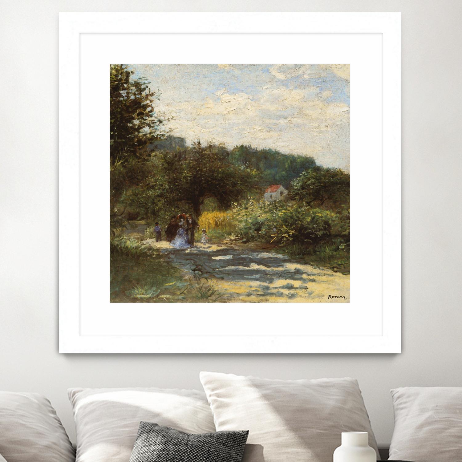 Une route à Louveciennes by Auguste Renoir on GIANT ART - green masters promenade