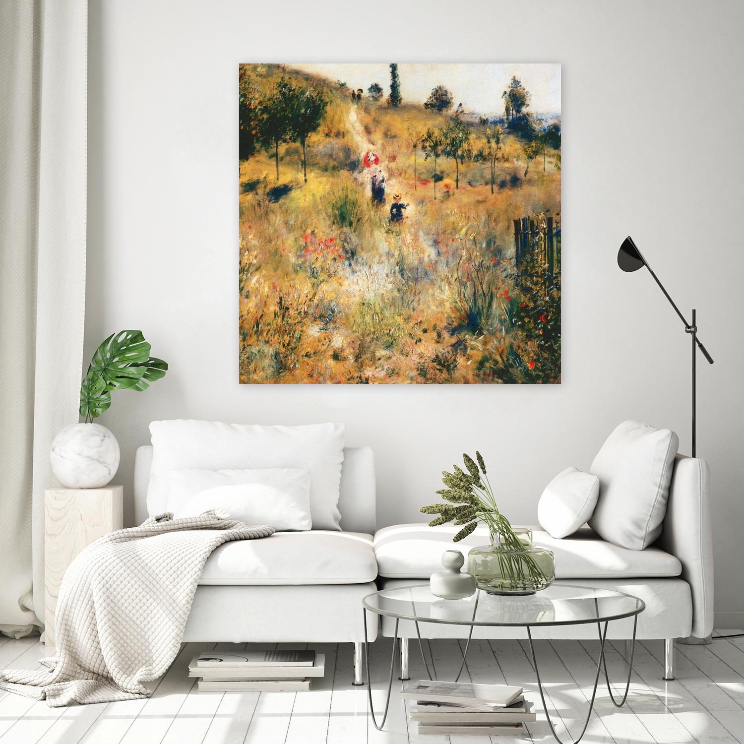 Chemin montant dans les hautes herbes by Pierre-Auguste Renoir on GIANT ART - green masters