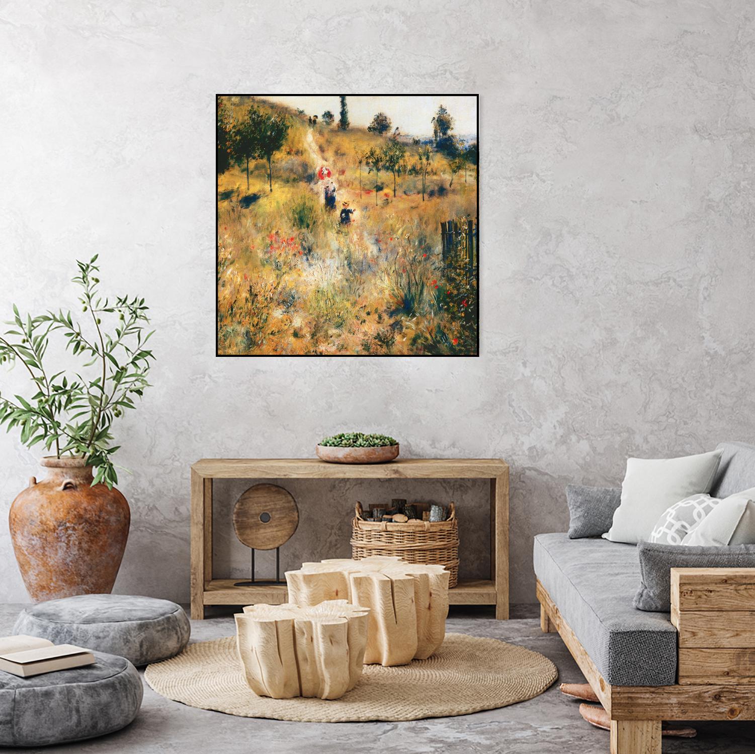 Chemin montant dans les hautes herbes by Auguste Renoir on GIANT ART - green masters