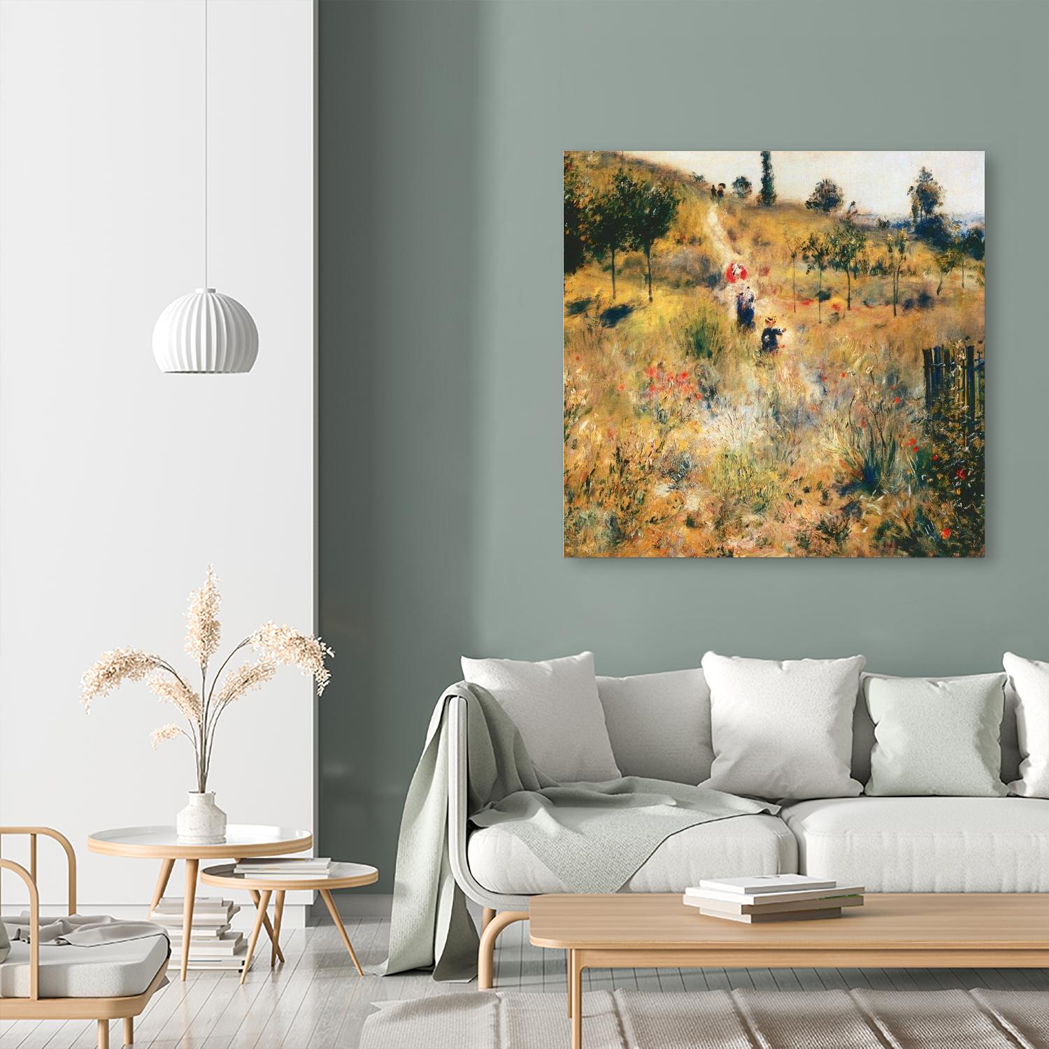 Chemin montant dans les hautes herbes by Pierre-Auguste Renoir on GIANT ART - green masters