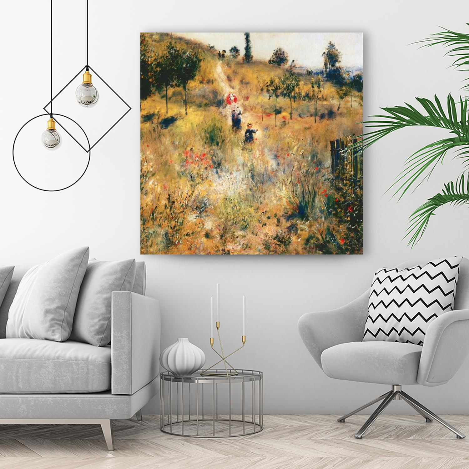 Chemin montant dans les hautes herbes by Pierre-Auguste Renoir on GIANT ART - green masters
