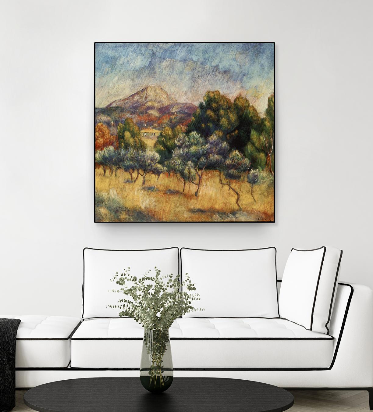 La mpontagne sainte victoire by Auguste Renoir on GIANT ART - blue masters