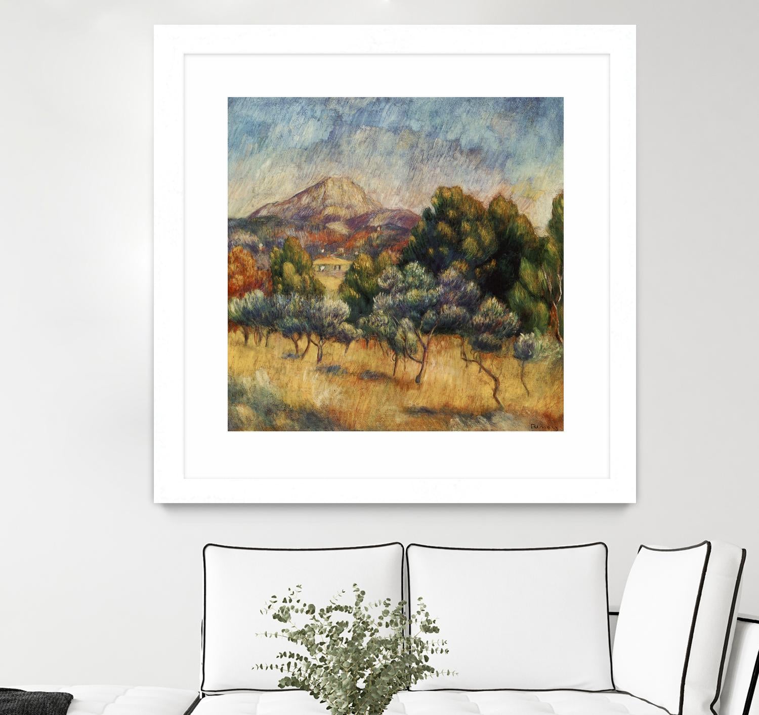 La mpontagne sainte victoire by Auguste Renoir on GIANT ART - blue masters