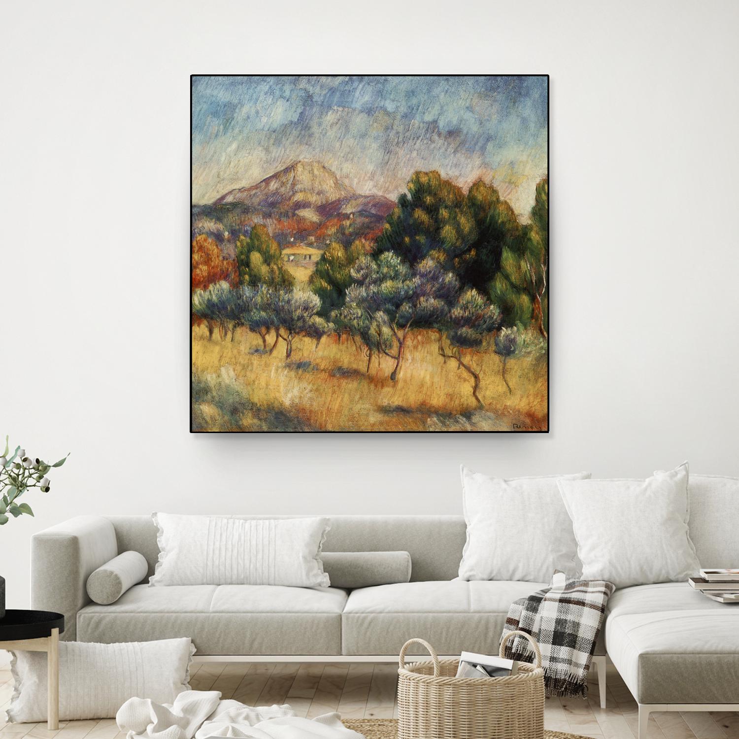 La mpontagne sainte victoire by Auguste Renoir on GIANT ART - blue masters