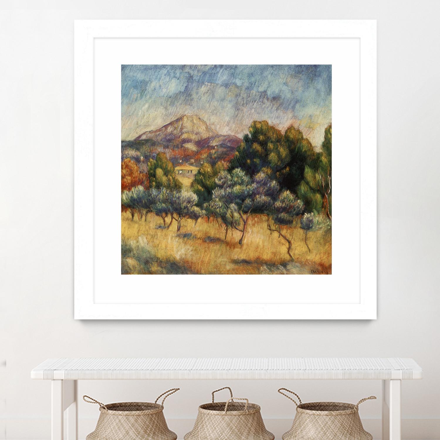 La mpontagne sainte victoire by Auguste Renoir on GIANT ART - blue masters