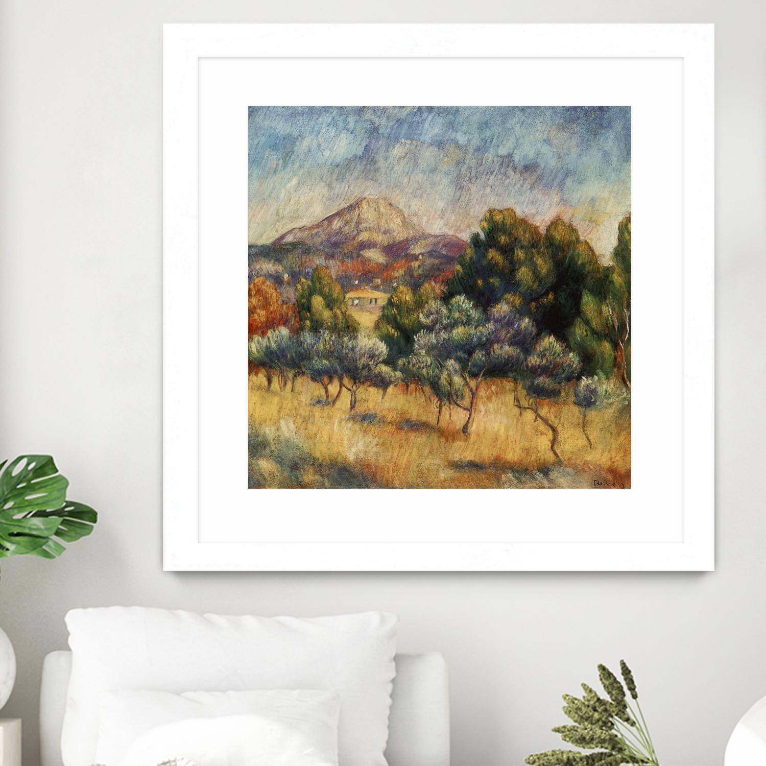 La mpontagne sainte victoire by Auguste Renoir on GIANT ART - blue masters